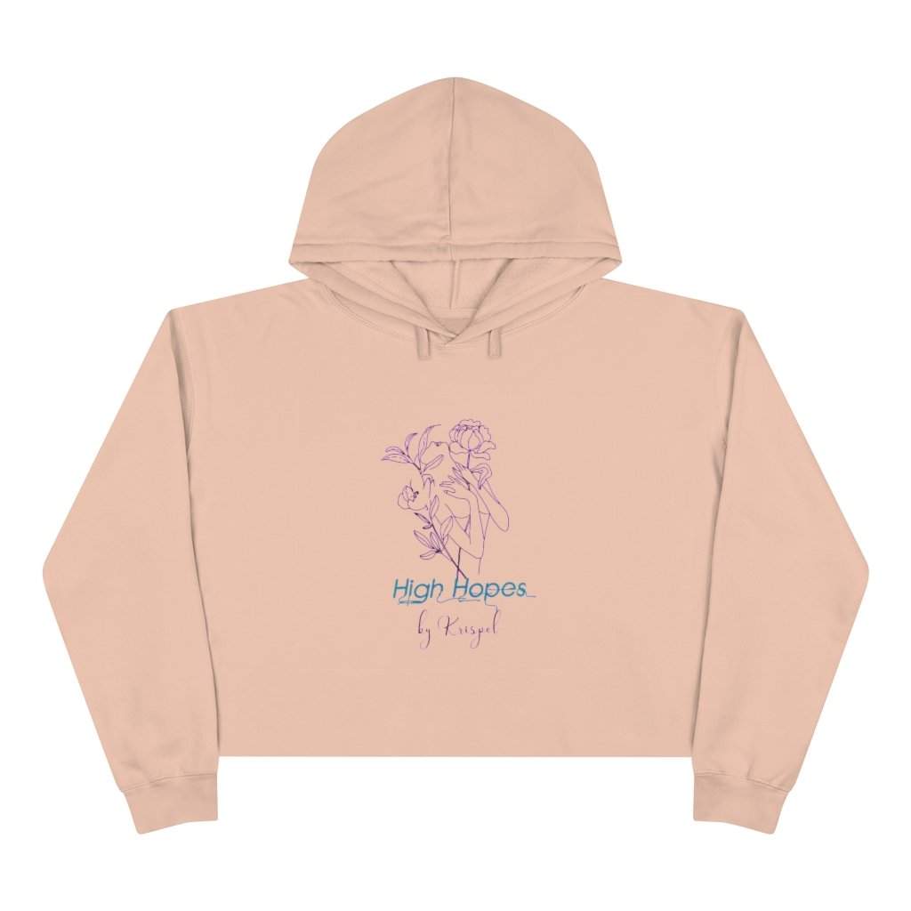"High Hopes" Crop Hoodie-Printify-Crop,Crop Hoodie,Cropped,DTG,Hoodies,Sweatshirts,Women's Clothing