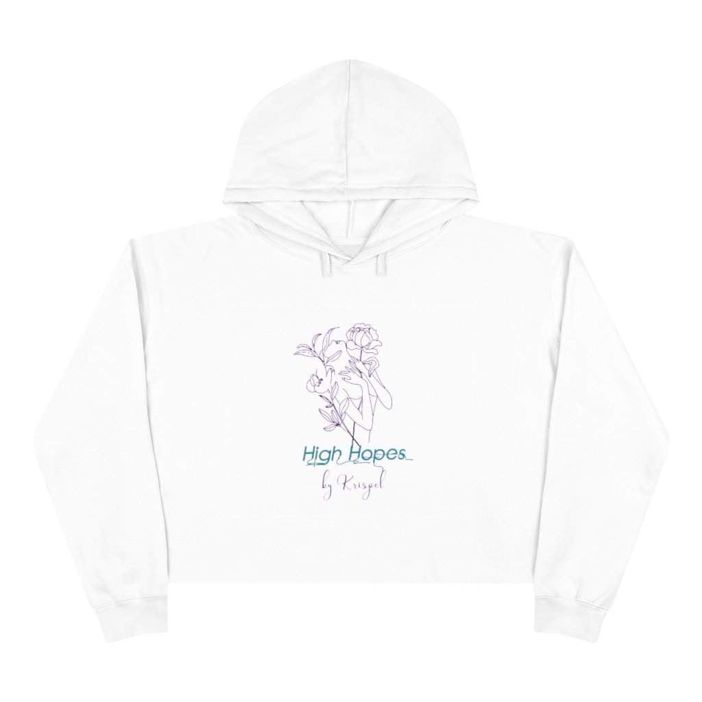"High Hopes" Crop Hoodie-Printify-Crop,Crop Hoodie,Cropped,DTG,Hoodies,Sweatshirts,Women's Clothing