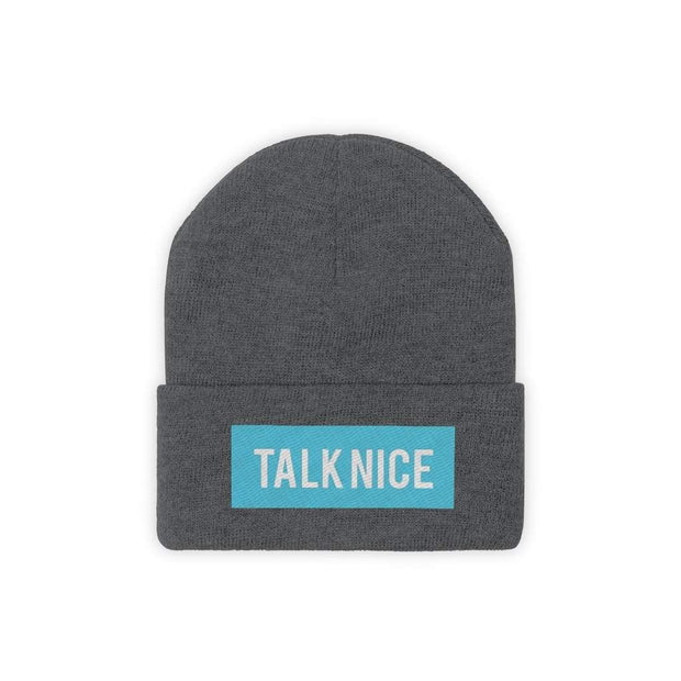 "Talk Nice" Beanie-Printify-Accessories,Embroidery,Fall Bestsellers,Hats