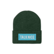 "Talk Nice" Beanie-Printify-Accessories,Embroidery,Fall Bestsellers,Hats