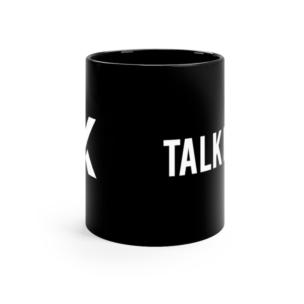 "Talk Nice" Black Mug