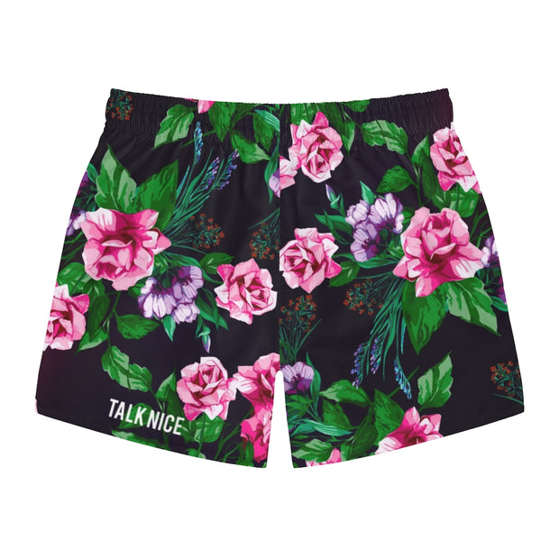 "Talk Nice" Swim Trunks