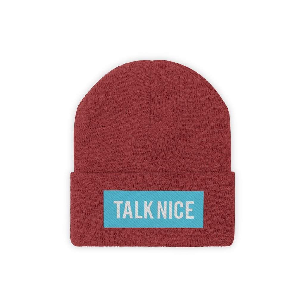 "Talk Nice" Beanie-Printify-Accessories,Embroidery,Fall Bestsellers,Hats