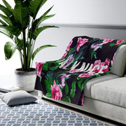 "Talk Nice" Plush Blanket-Printify-All Over Print,AOP,Bed,Bedding,Blankets,Holiday Picks,Home & Living,Sublimation